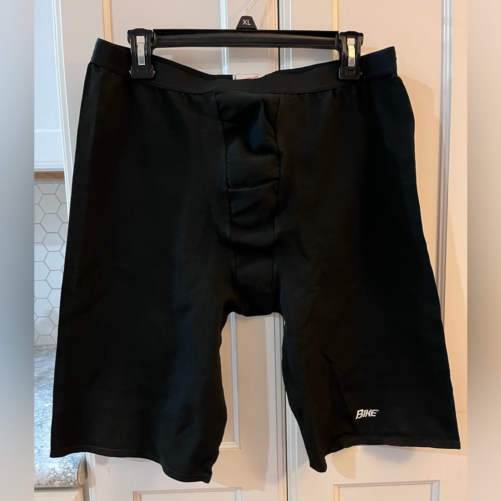 Size XL (44-50).  BIKE Winner's Wear Men's Black Cycling Shorts. Not padded.